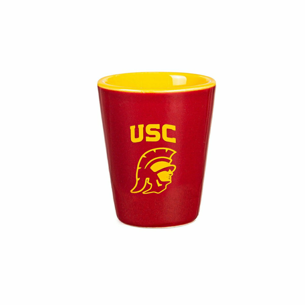 University of Southern California 4-Piece Ceramic and Glass 2oz. Shot