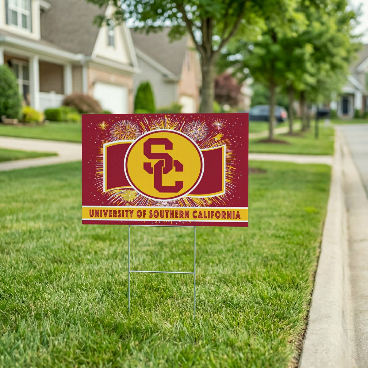 University of Southern California Yard Sign, Patriotic