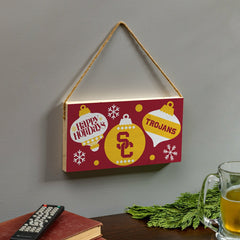 University of Southern California Holiday Wood Wall Sign, 6x11