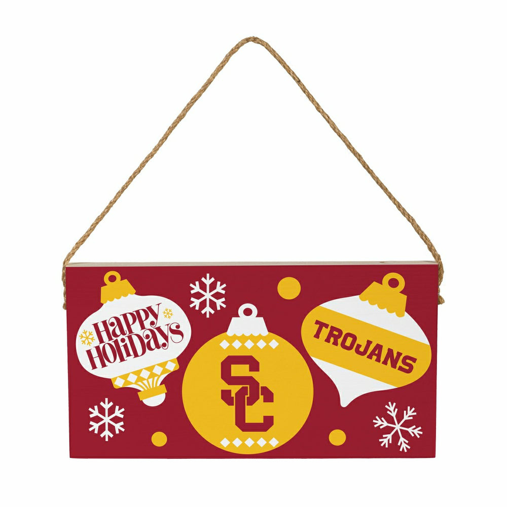 University of Southern California Holiday Wood Wall Sign, 6x11