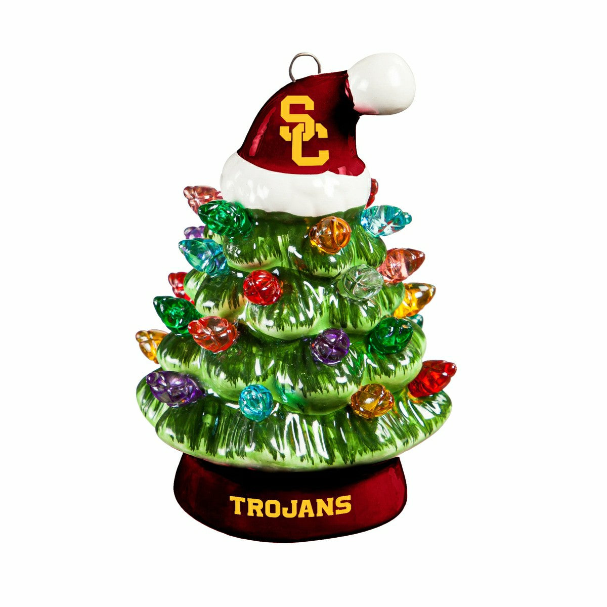 4" Mini LED Tabletop Christmas Tree, Set of 2, University of Southern