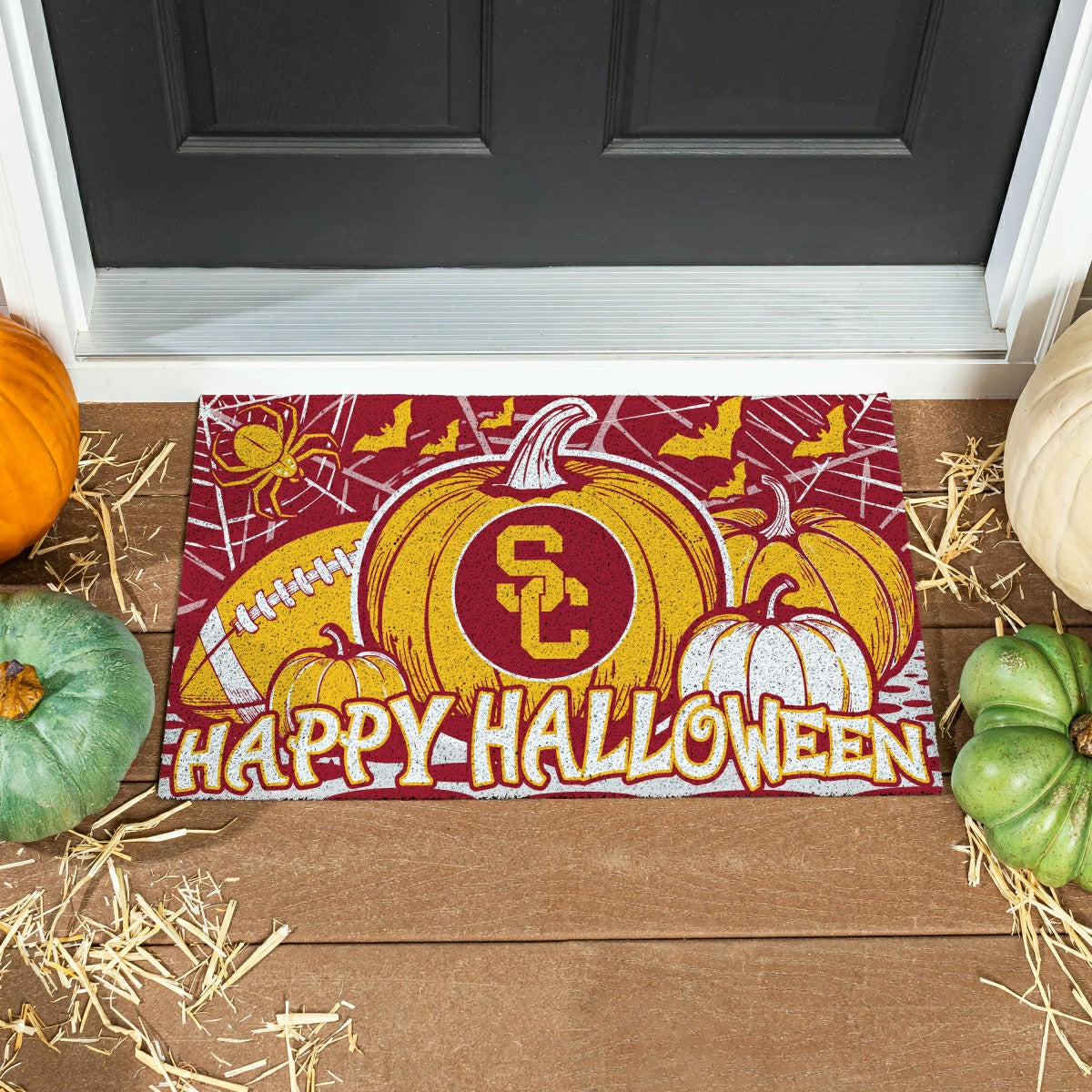 University of Southern California Halloween PVC Mat, 28"x16"