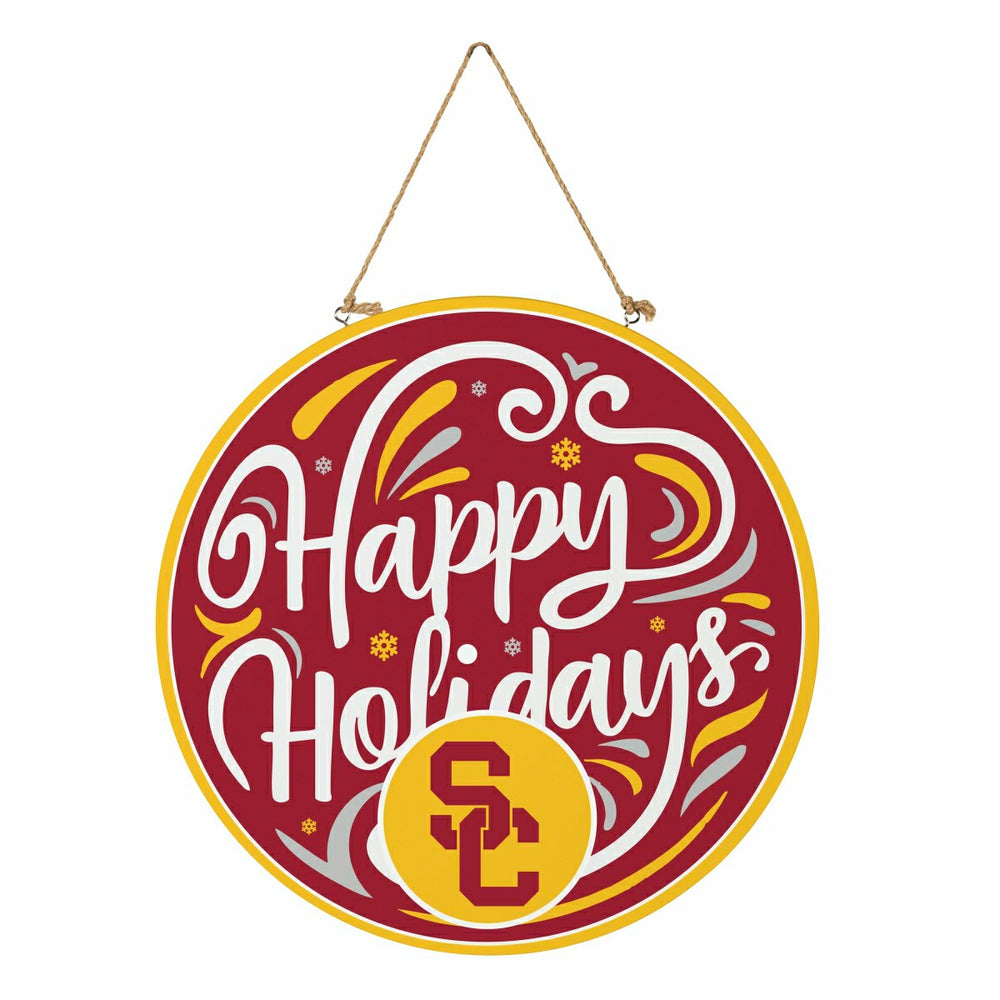University of Southern California Holiday Round Door Décor with Hangin