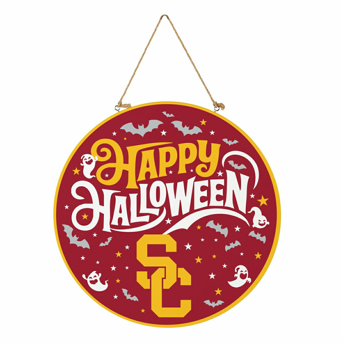 University of Southern California Halloween Round Door Décor with Hang