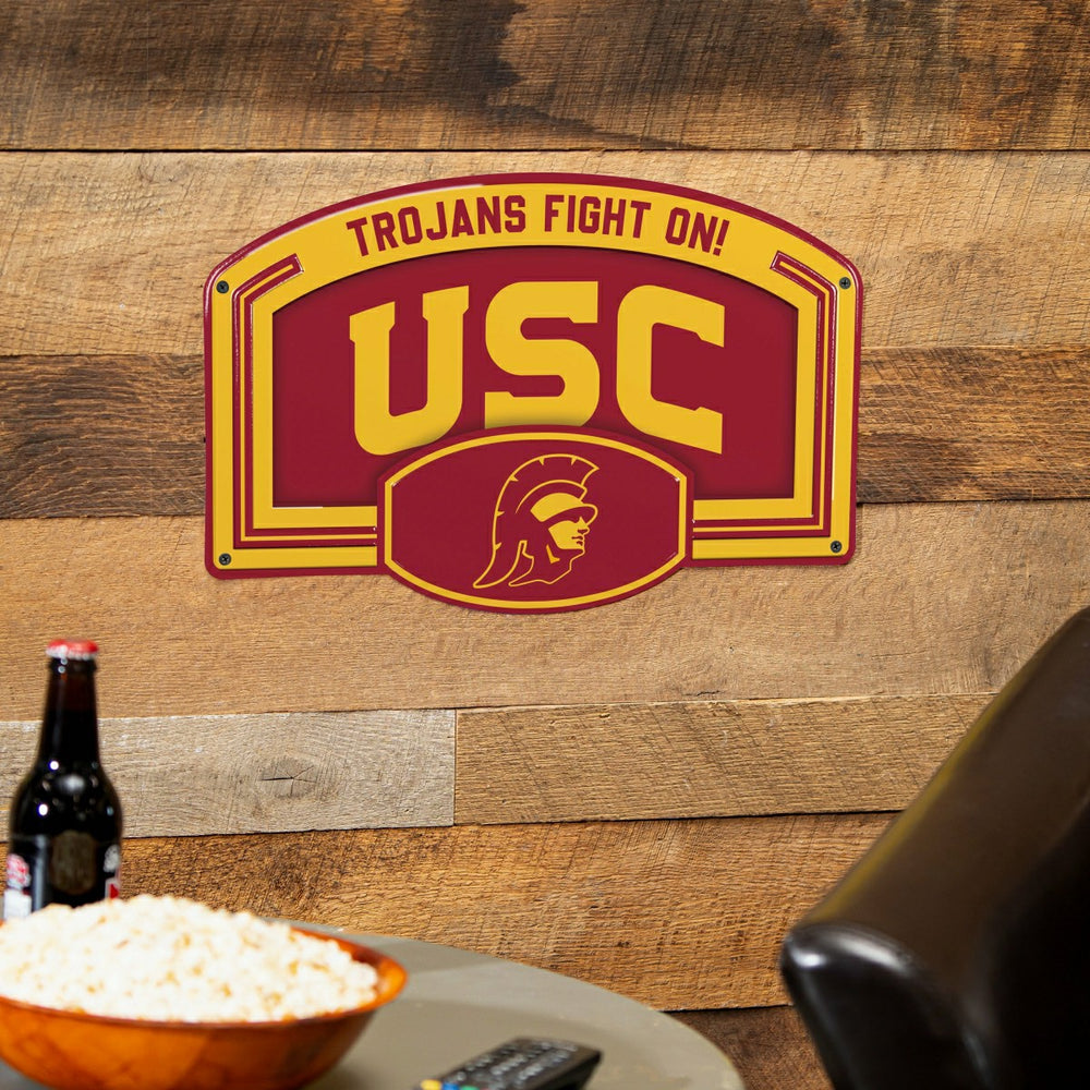 University of Southern California USA Embossed Steel Wall Sign, 11" x