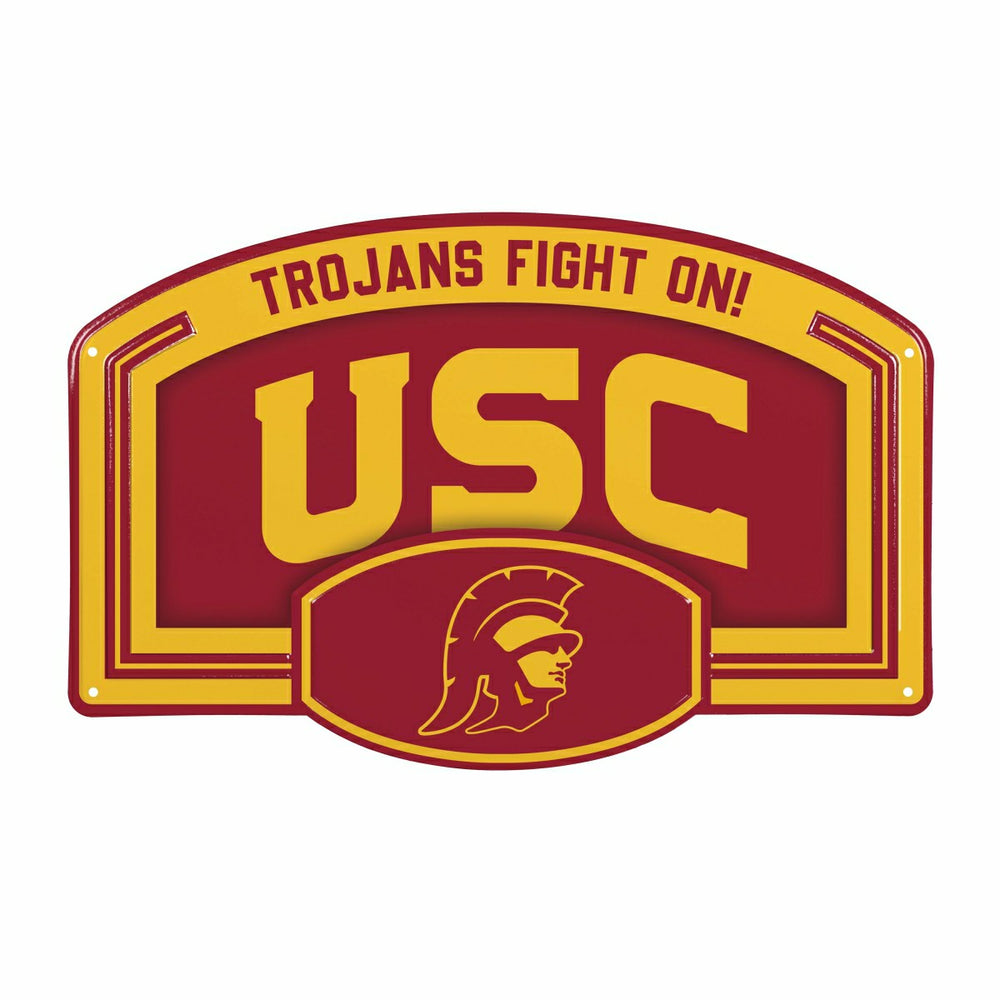 University of Southern California USA Embossed Steel Wall Sign, 11" x