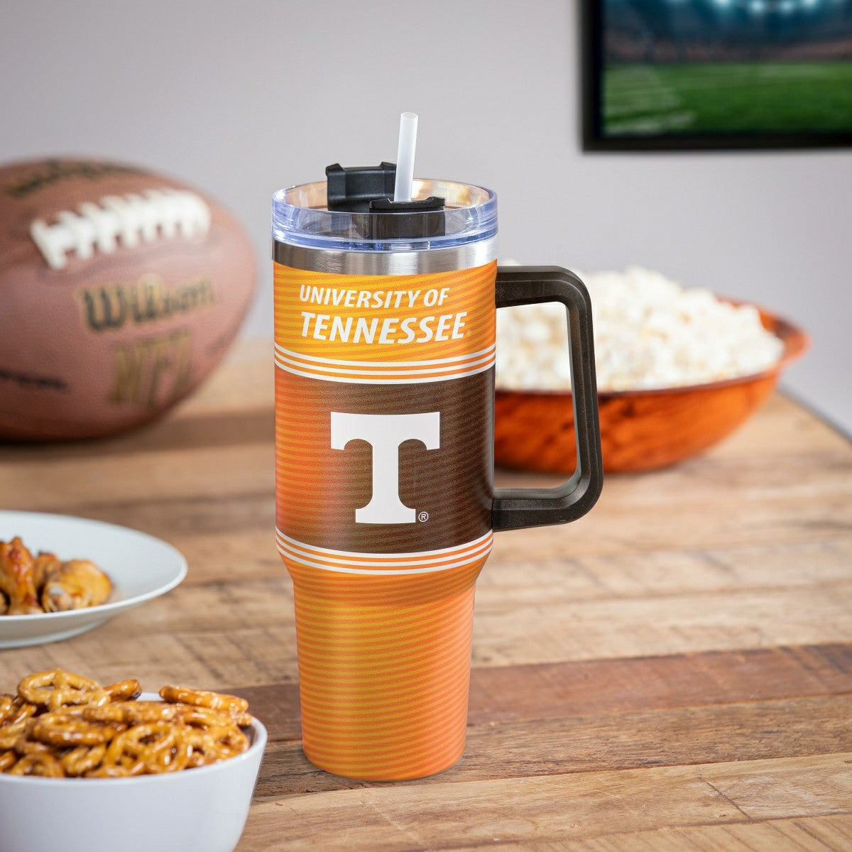 40oz Stainless Steel Canyon Cup w/ Straw, University of Tennessee
