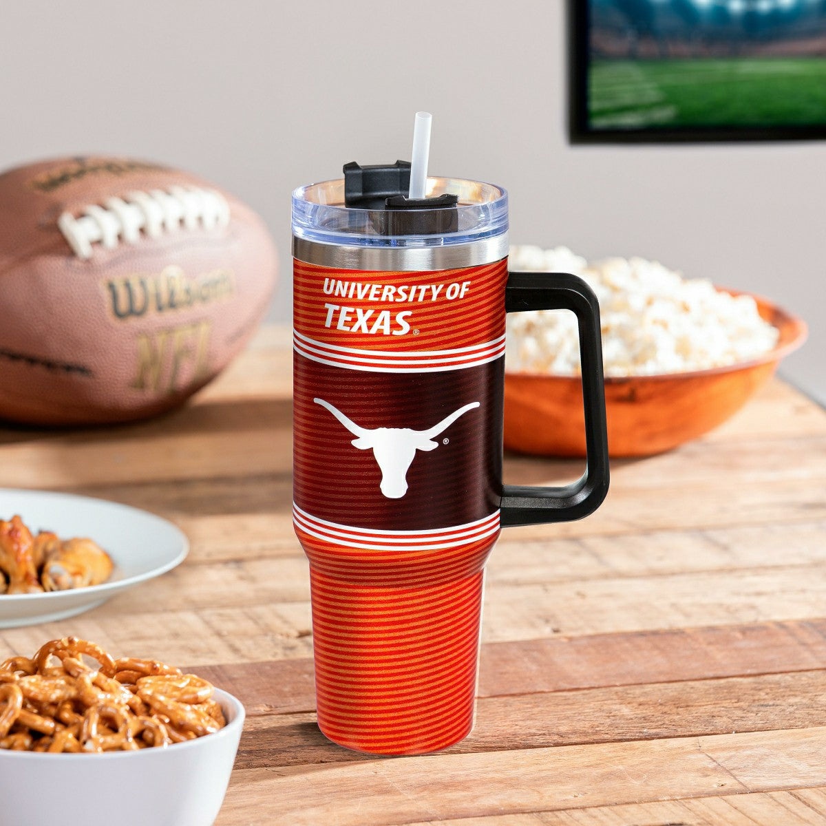 40oz Stainless Steel Canyon Cup w/ Straw, University of Texas