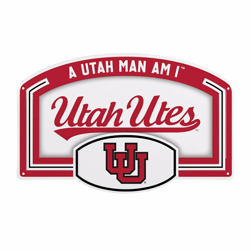 University of Utah USA Embossed Steel Wall Sign, 11" x 17"