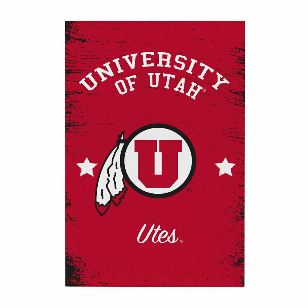 University of Utah Wood Wall Sign, 16x24