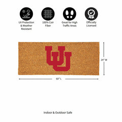 University of Utah Extra Large Full Color Coir Mat, 60"x24"