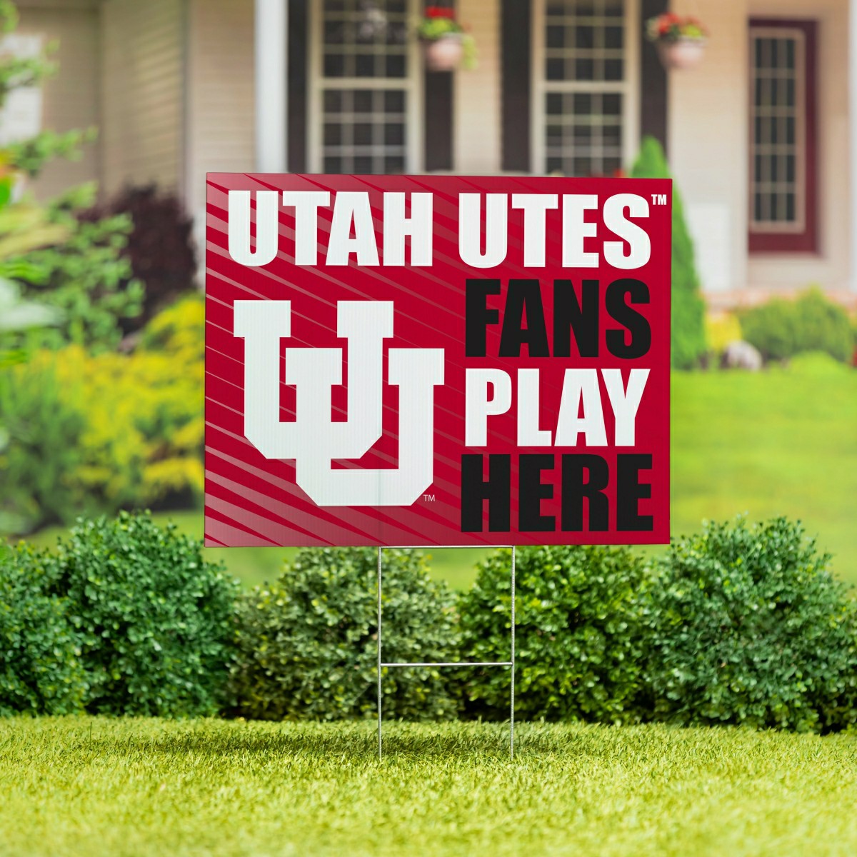 University of Utah Coroplast Yard Sign "Fans Play Here"