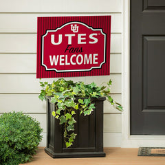 University of Utah Coroplast Yard Sign, "Fans Welcome"