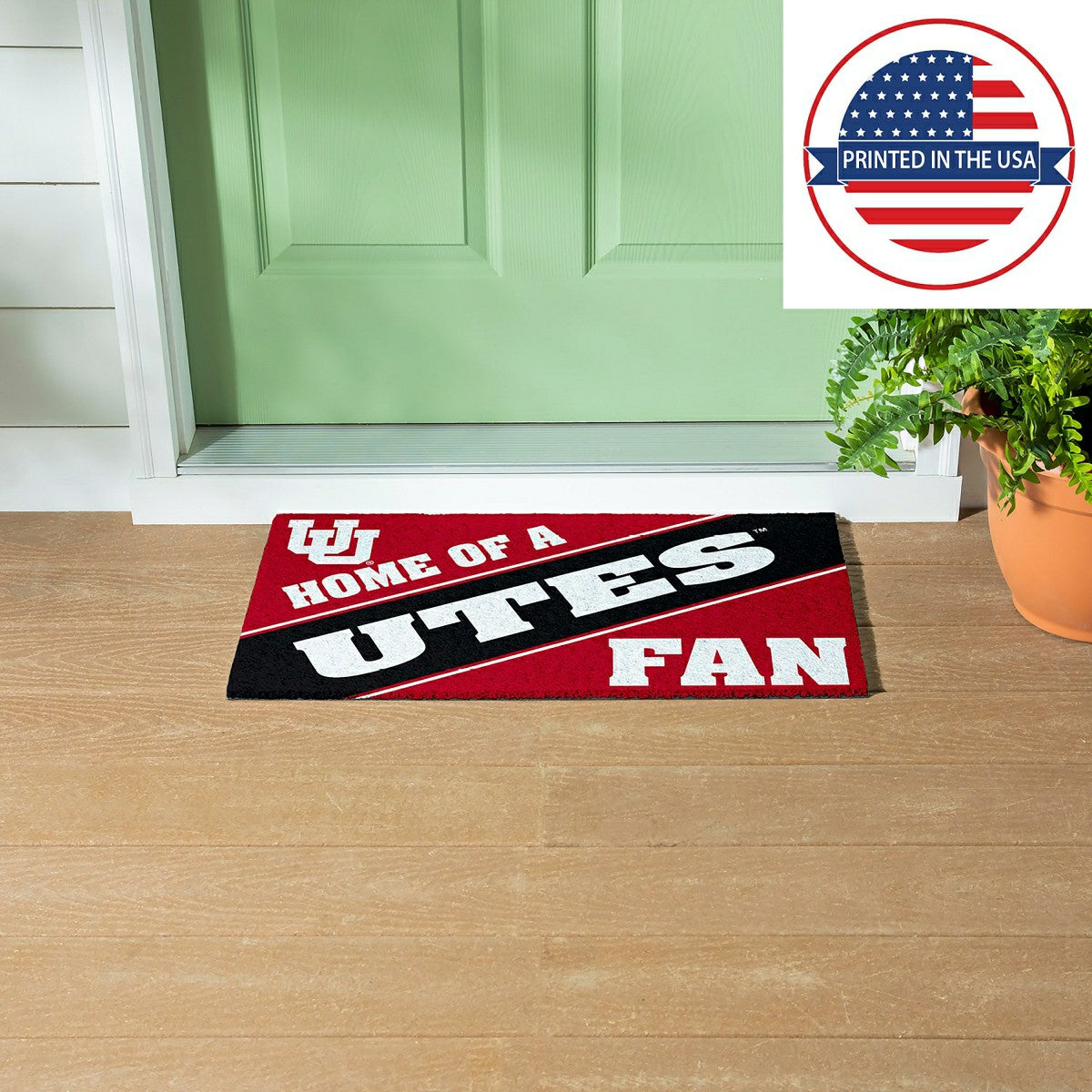 University of Utah, PVC Mat COLOR, Home of a Fan