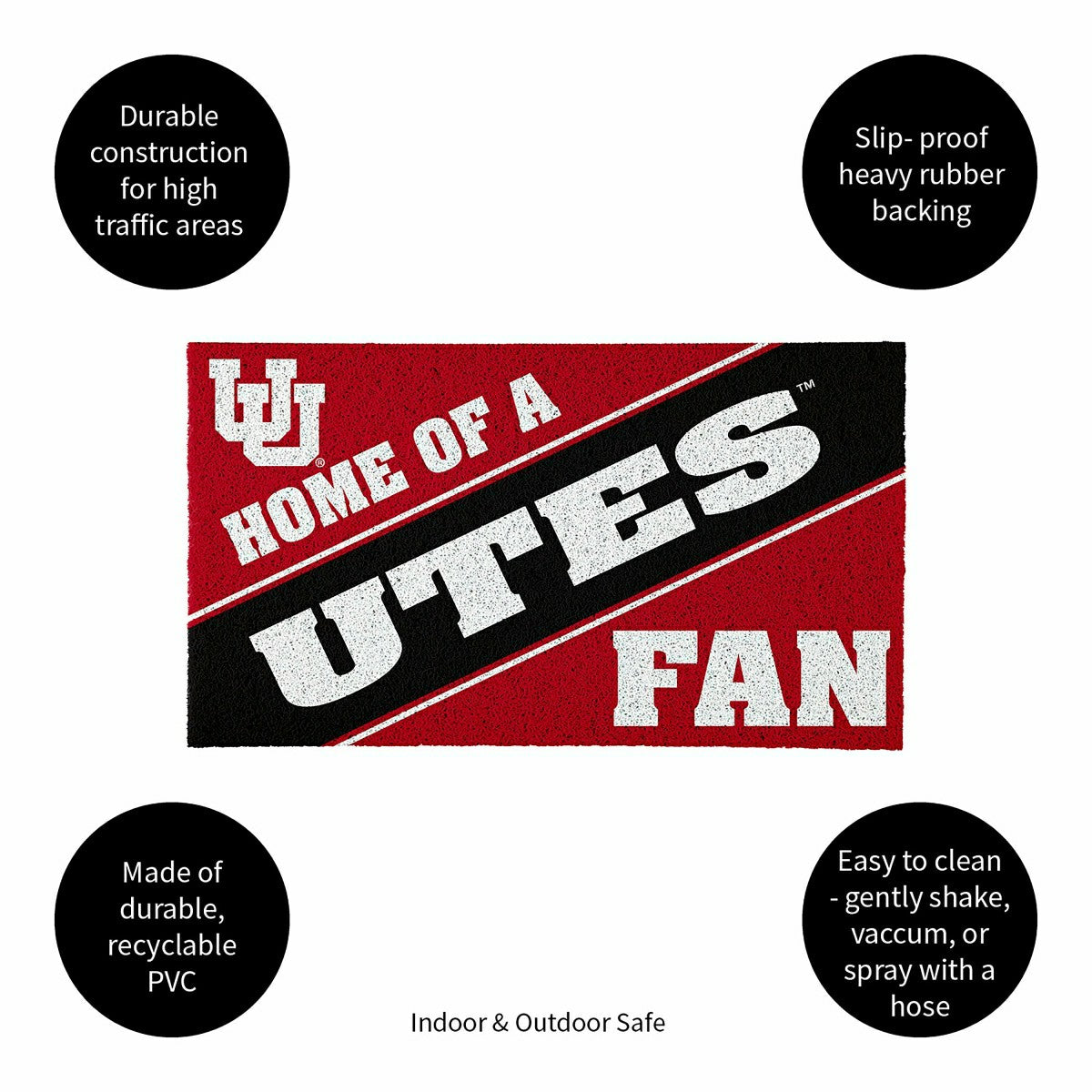 University of Utah, PVC Mat COLOR, Home of a Fan