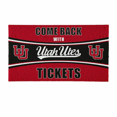 28" x 16" PVC Trapper Mat, Come Back with Tickets, University of Utah