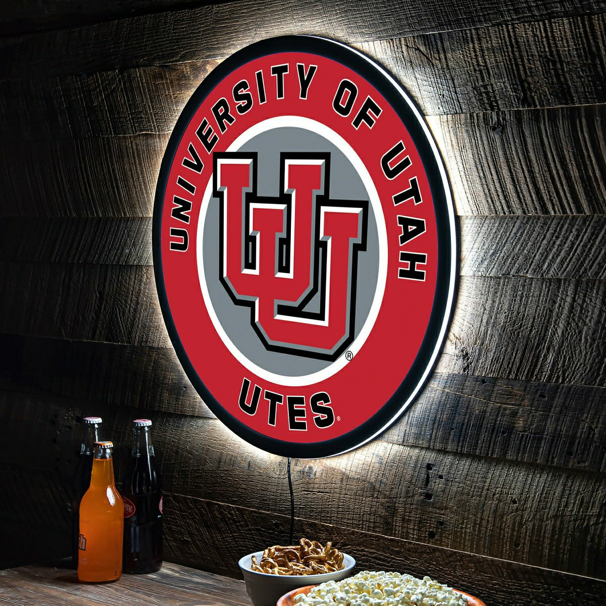 LED Wall Decor, Round, University of Utah