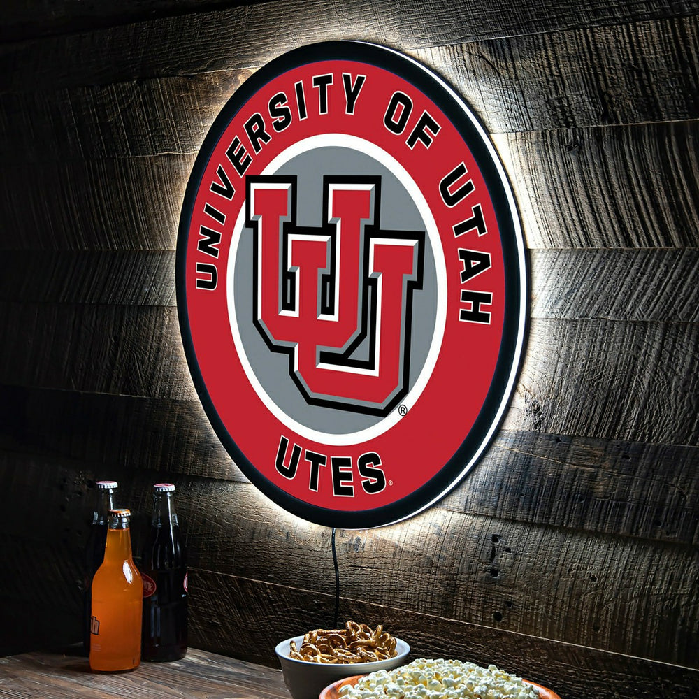 LED Wall Decor, Round, University of Utah