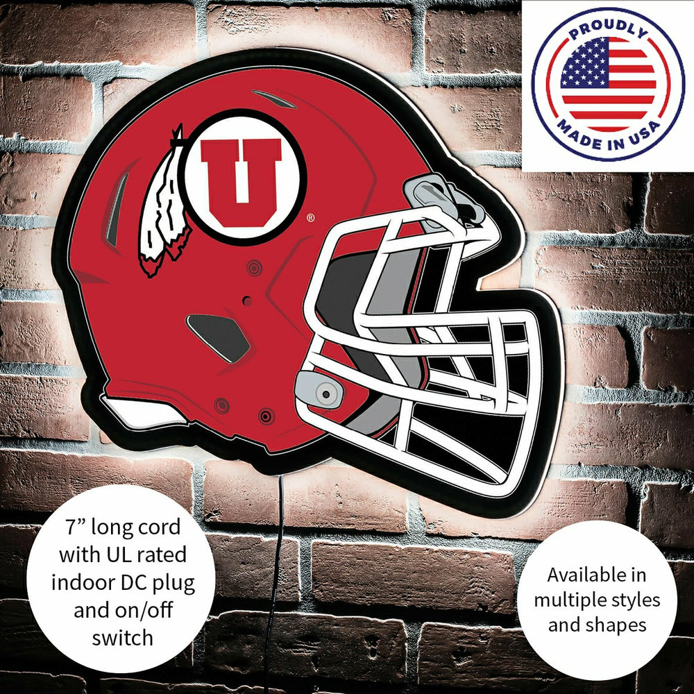 LED Wall Decor, Helmet, University of Utah