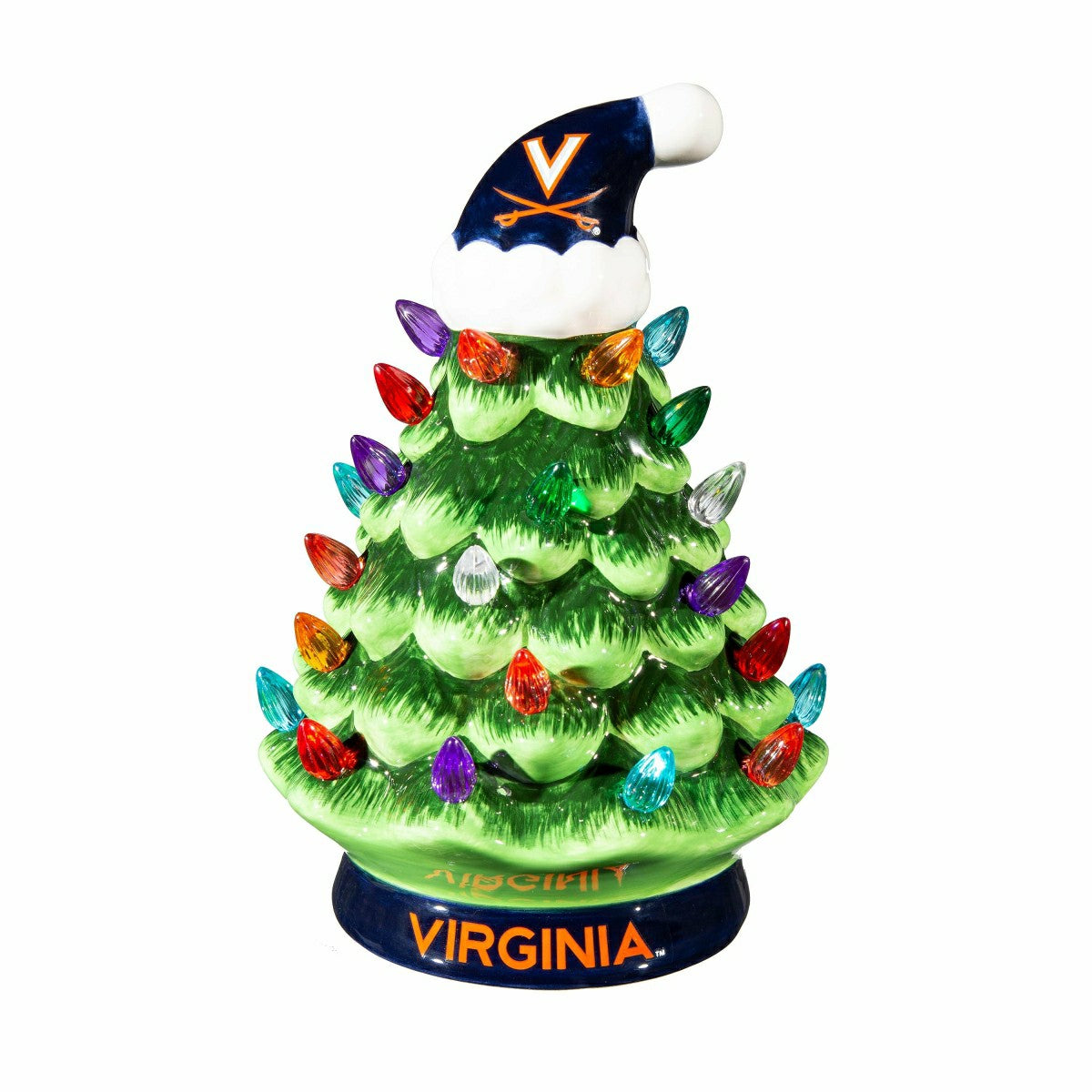 8" LED Ceramic Christmas Tree, University of Virginia