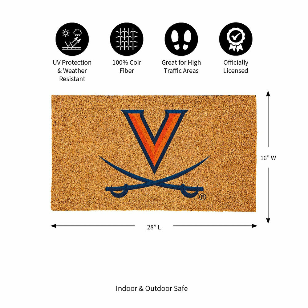 Coir Mat, 16"x28", University of Virginia