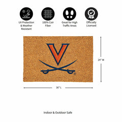 University of Virginia Large Full Color Coir Mat, 36"x24"