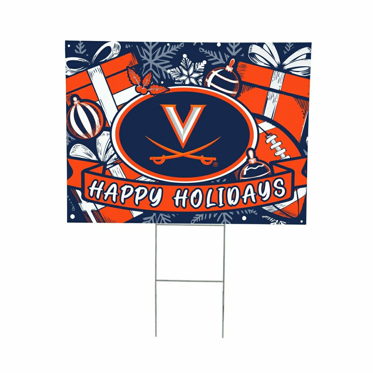 University of Virginia Yard Sign, Holiday
