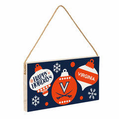 University of Virginia Holiday Wood Wall Sign, 6x11