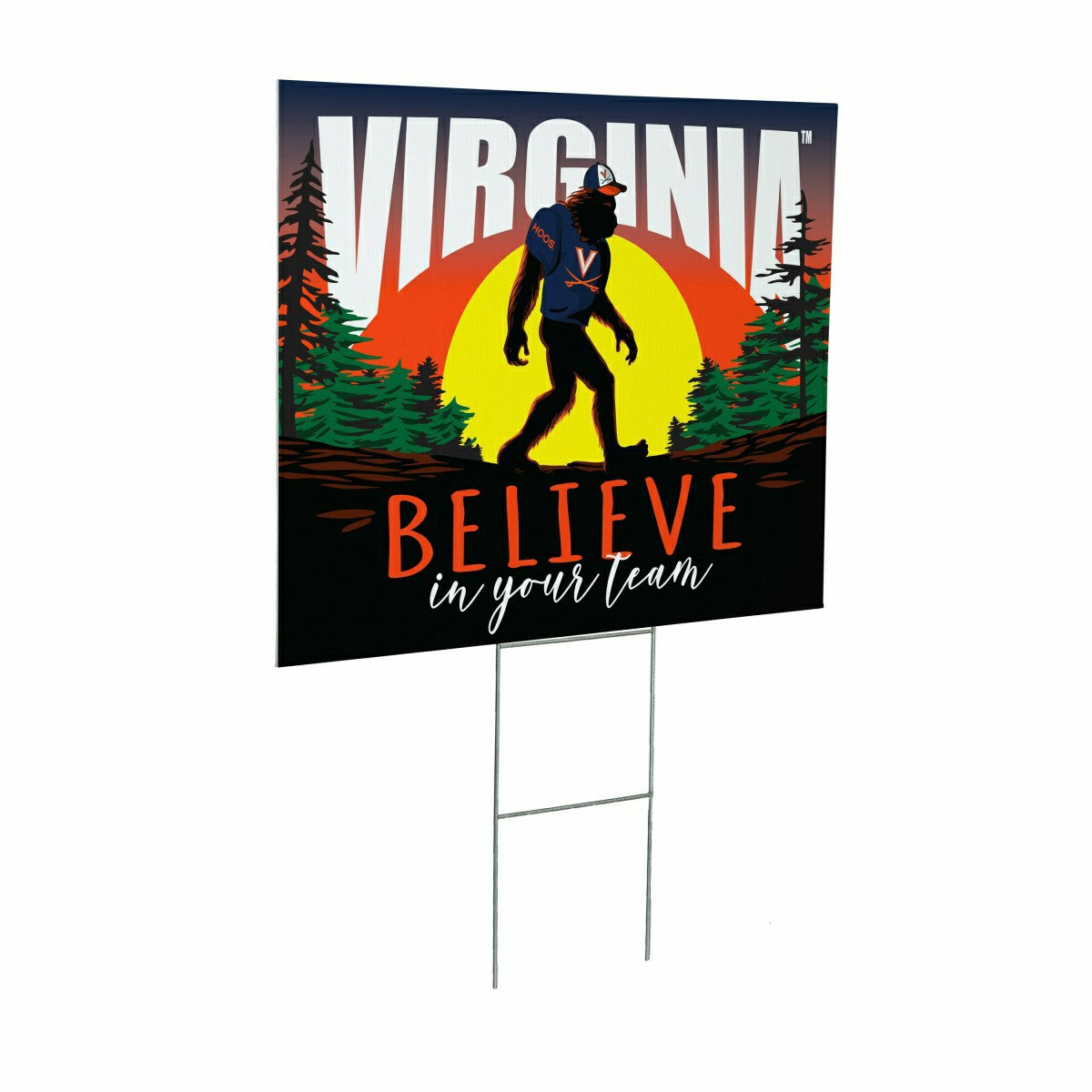 University of Virginia Yard Sign, Bigfoot