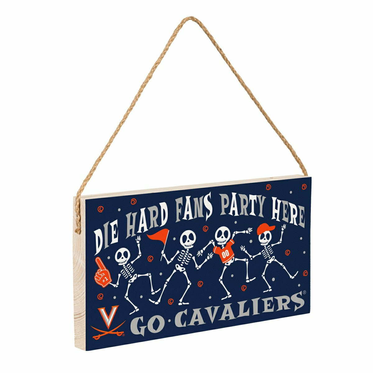 University of Virginia Halloween Wood Wall Sign, 6x11