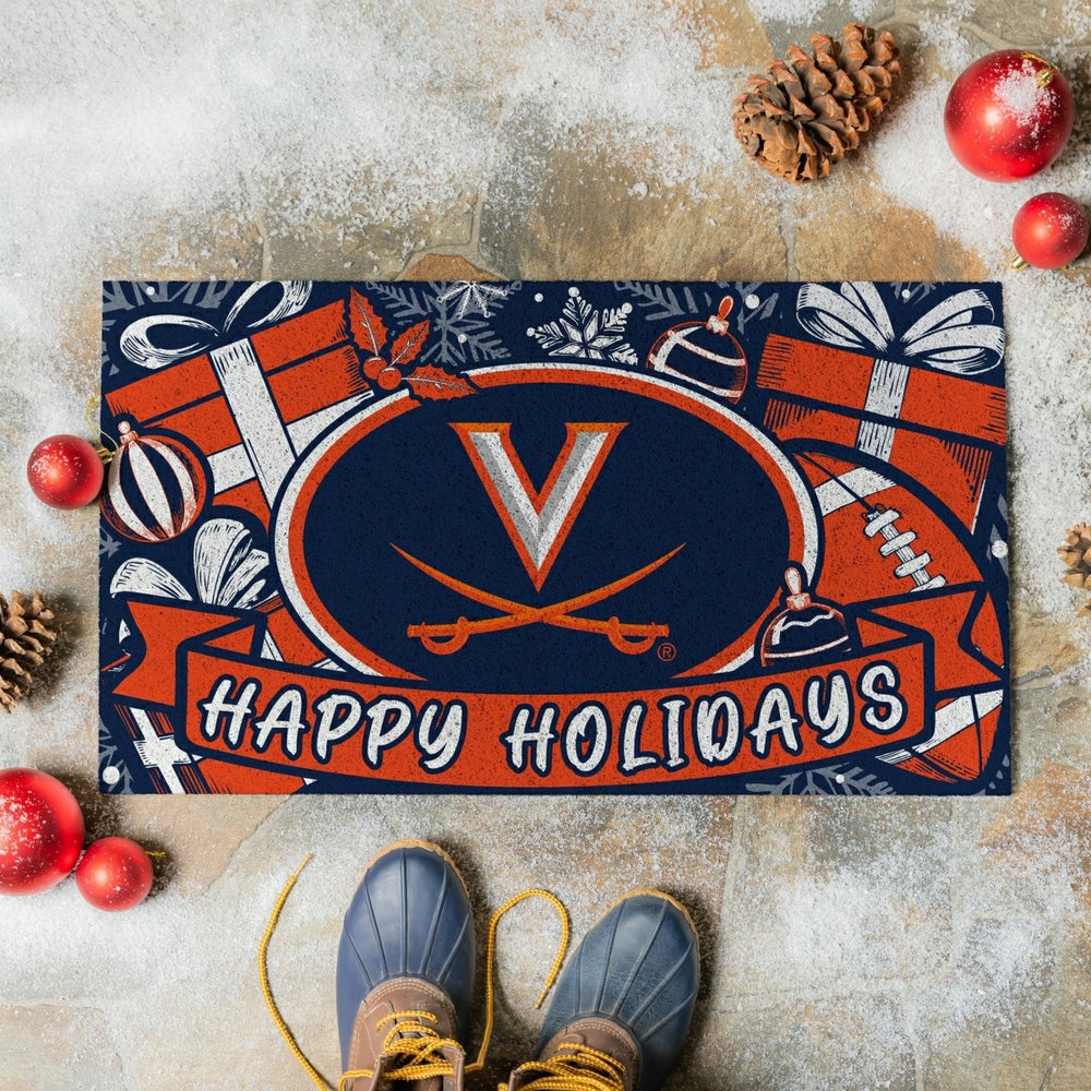 University of Virginia Holiday PVC Mat, 28"x16"