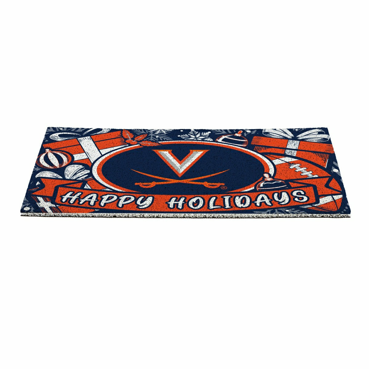 University of Virginia Holiday PVC Mat, 28"x16"