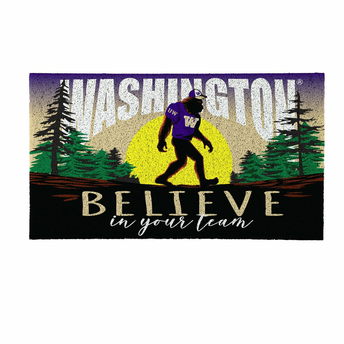 University of Washington Bigfoot PVC Mat, 28"x16"