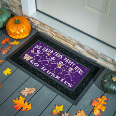 University of Washington Flocked Coir Halloween Sassafras Switch Mat,