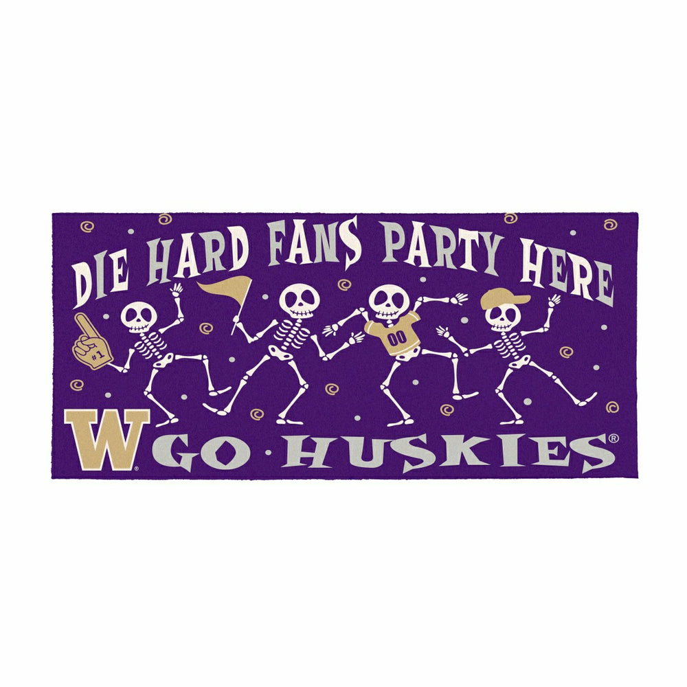 University of Washington Flocked Coir Halloween Sassafras Switch Mat,