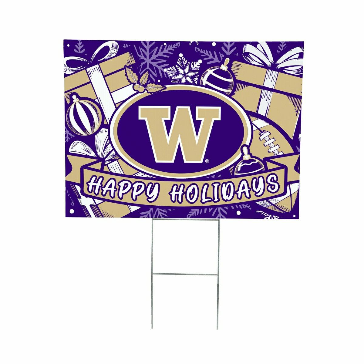 University of Washington Yard Sign, Holiday