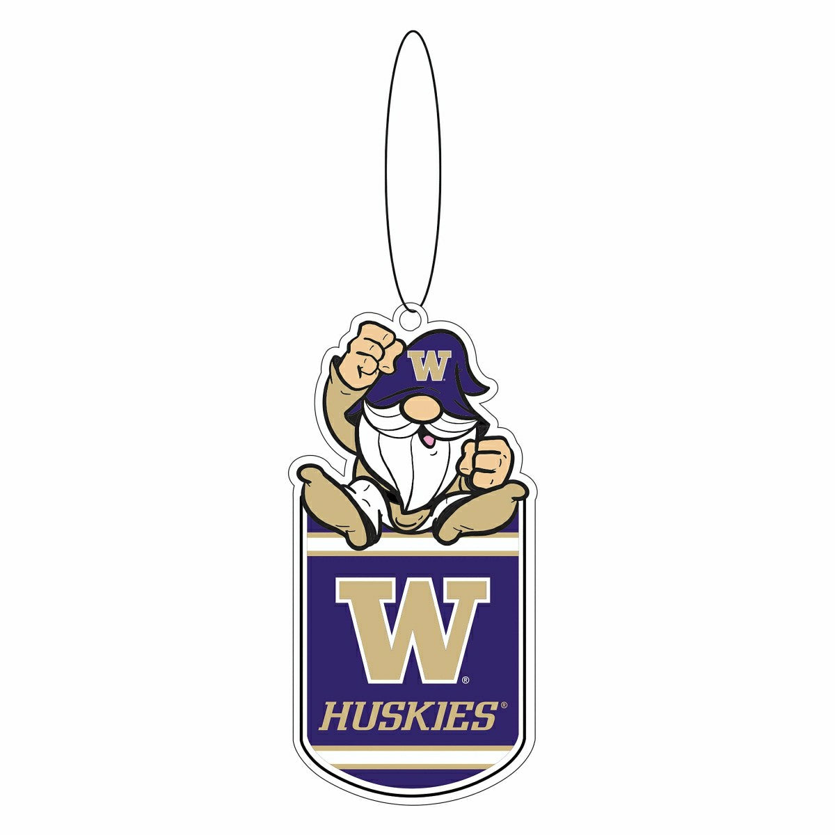University of Washington Gift Tag Ornament, Gnome Fan