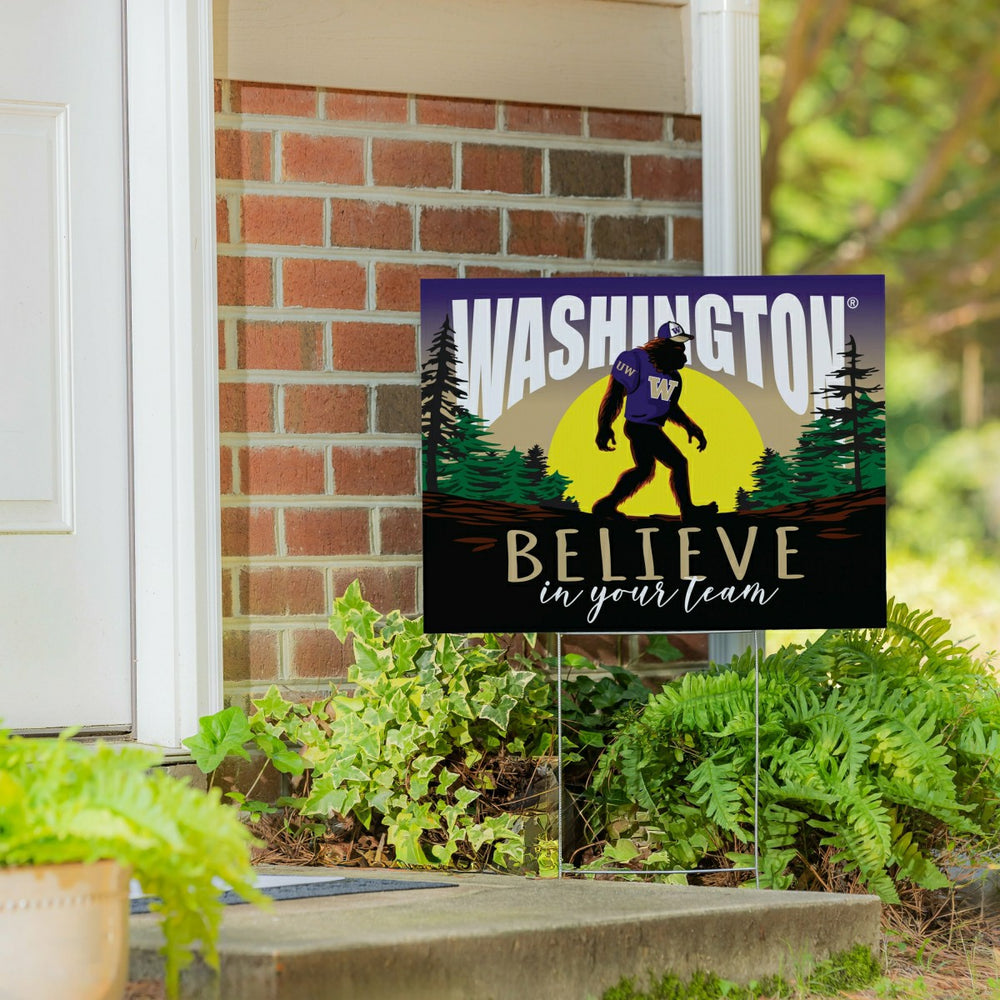 University of Washington Yard Sign, Bigfoot
