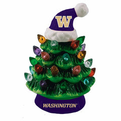 4" Mini LED Tabletop Christmas Tree, Set of 2, University of Washingto
