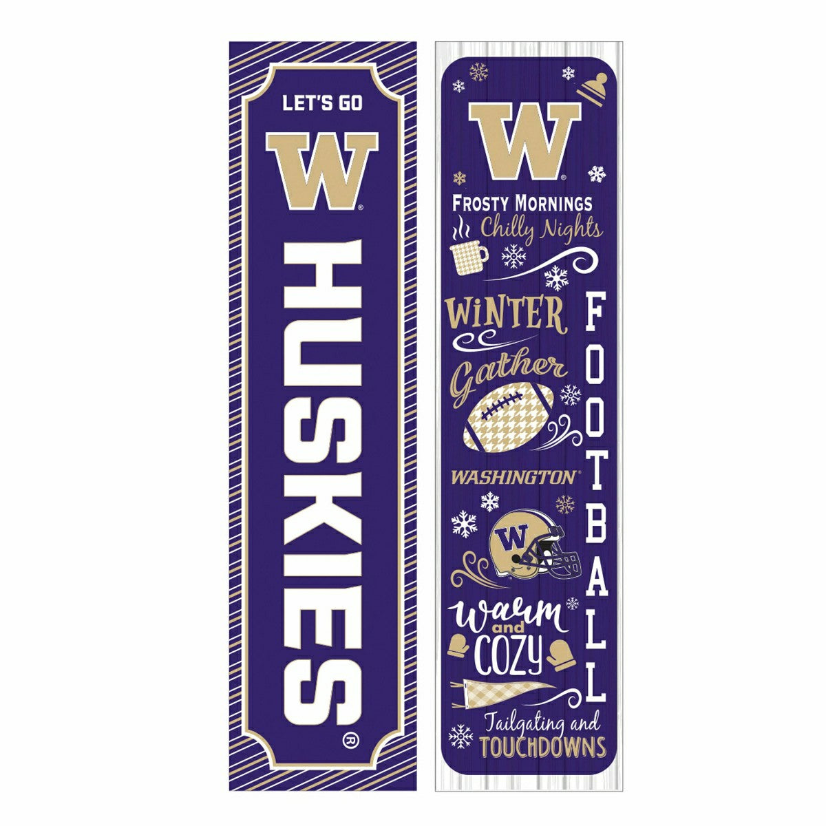Universitiy of Washington 46" Double Sided Leaner, Winter Seasonal