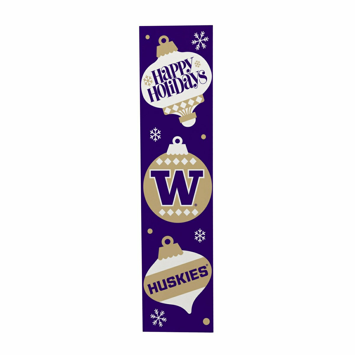 Universitiy of Washington 47" Double Sided Leaner, Christmas