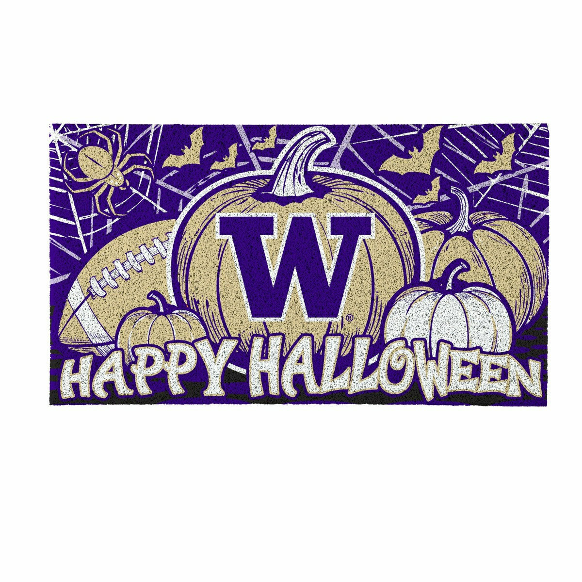University of Washington Halloween PVC Mat, 28"x16"