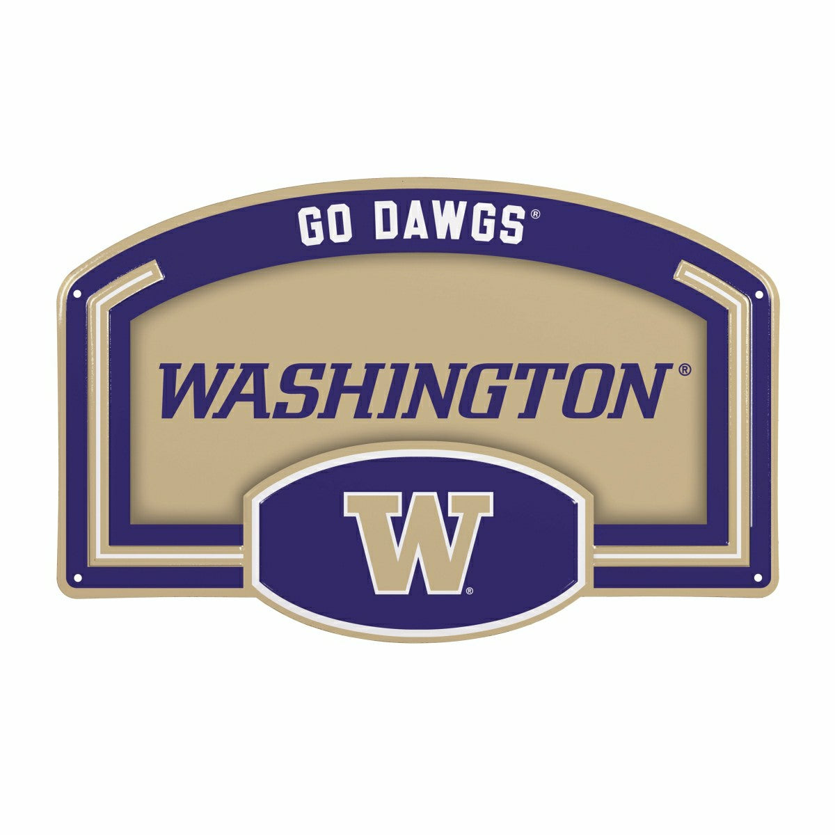 University of Washington USA Embossed Steel Wall Sign, 11" x 17"