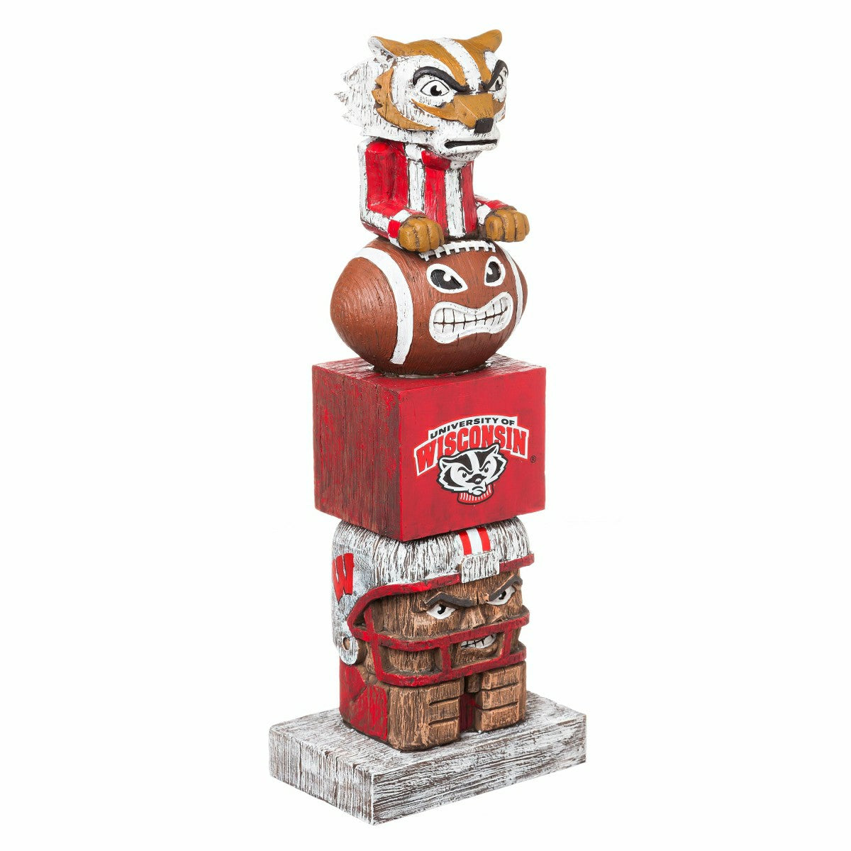 Wisconsin-Madison Badgers Tiki Team Totem Garden Statue