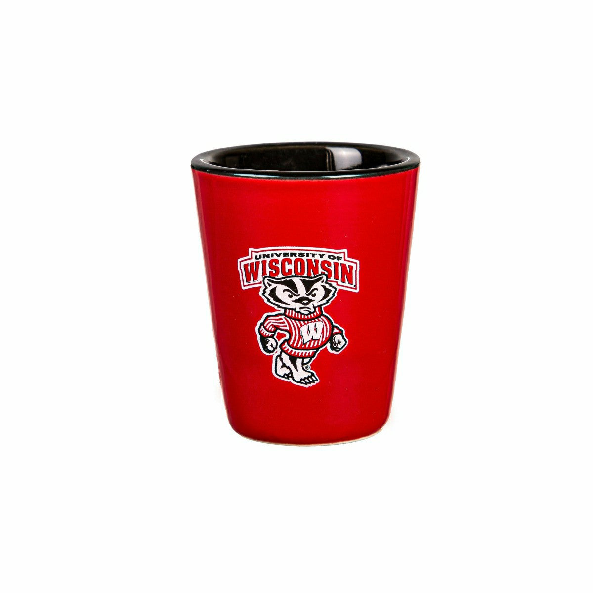 University of Wisconsin-Madison 4-Piece Ceramic and Glass 2oz. Shot Gl