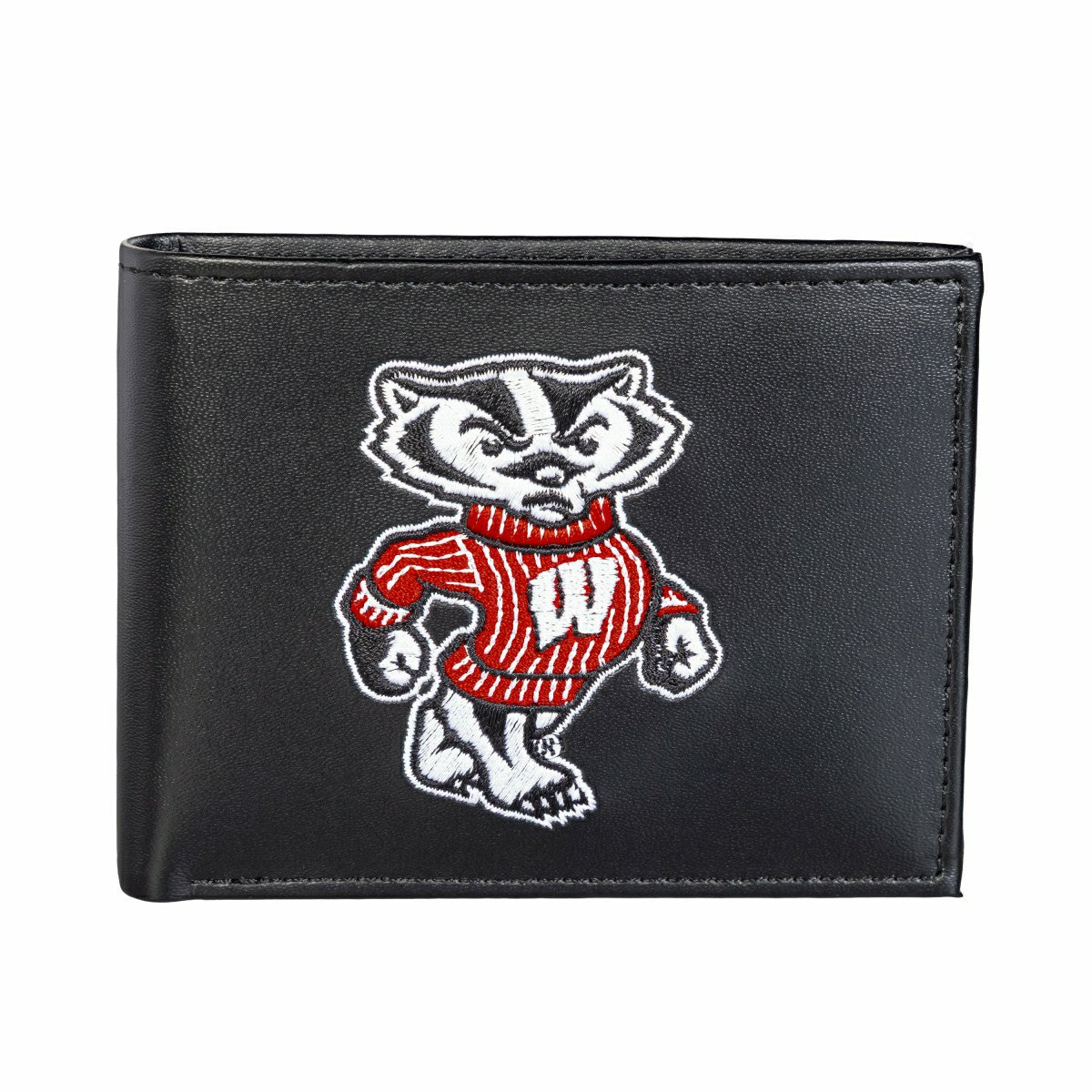 University of Wisconsin-Madison Black Bi-Fold Embroidered Wallet