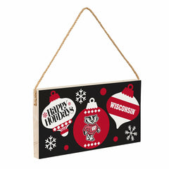 University of Wisconsin-Madison Holiday Wood Wall Sign, 6x11