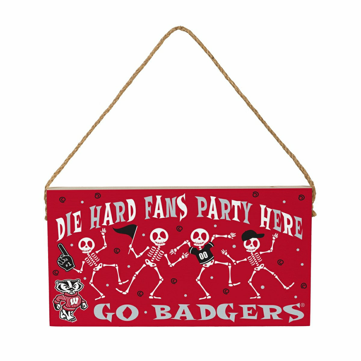 University of Wisconsin-Madison Halloween Wood Wall Sign, 6x11