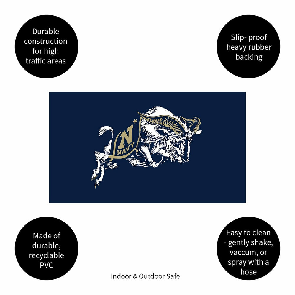 Full Color PVC Mat, 16" x 28", US Naval Academy