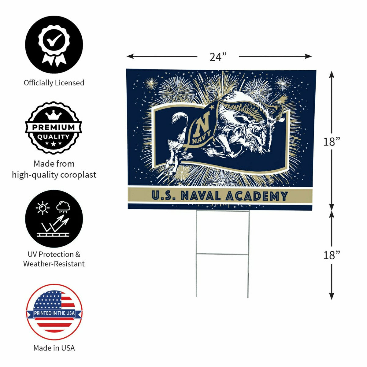 US Naval Academy Yard Sign, Patriotic